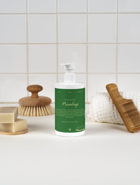 Premium Sensitive Scalp Shampoo bottle designed for comfortable daily scalp and hair care